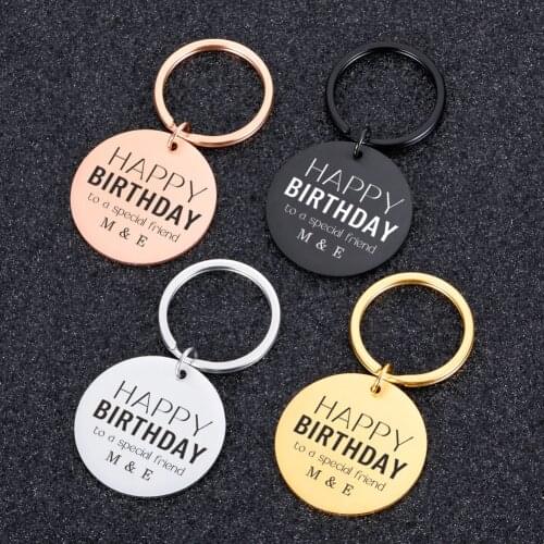 1PC Friend Keychain Personalized Customized Initial Names Keychains Birthday Gifts for Best Friend Key Chains Special Gift