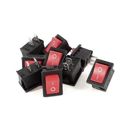 Free shipping!9 Pcs Panel Mount 2 Pin SPST Rocker Switch AC 16A/250V AC 10A/125V