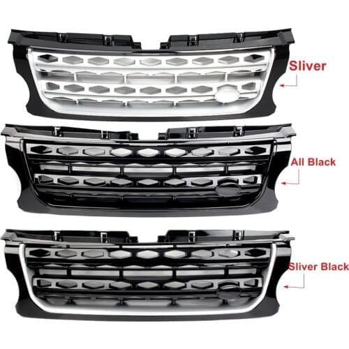 Car Front Racing Grill Bumper Honey Comb Mesh Grille ABS For Land Rover Discovery 4 LR4 2014 2015 2016 LR057534 All Glossy Blak