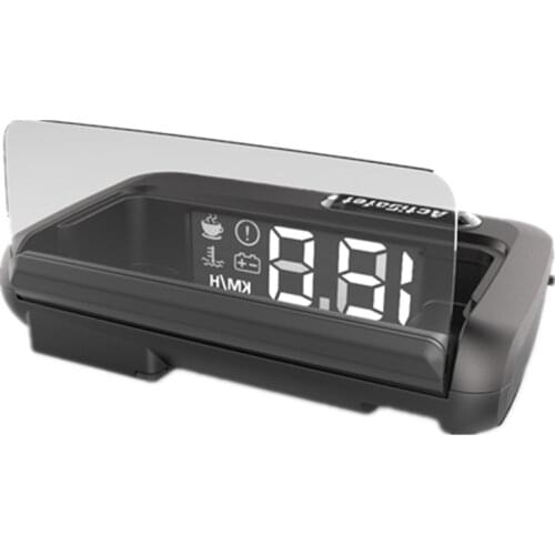 Mirror Car OBD Head Up Display New HUD Projector Speedometer Security Alarm Mileage Water temp Overspeed RPM Voltage