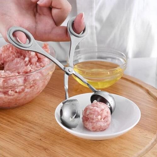 Fantastic Kitchen Meatball Maker Stainless Steel Meat & Poultry Tools DIY Fish Meat Ball Maker Meatball Mold Tools