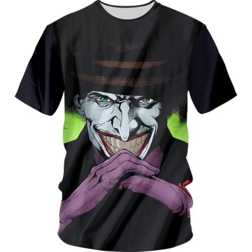 IFPD EU/US Size Clown 3D Printed T Shirt Men Joker Face Male Tshirt 3d Casual O-neck Male Tshirt Plus Size Short Sleeved Tops
