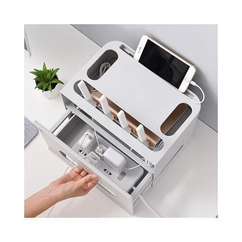 Wireless router storage box cable box shelf WIFI finishing box patch panel protection box wire cable organizer