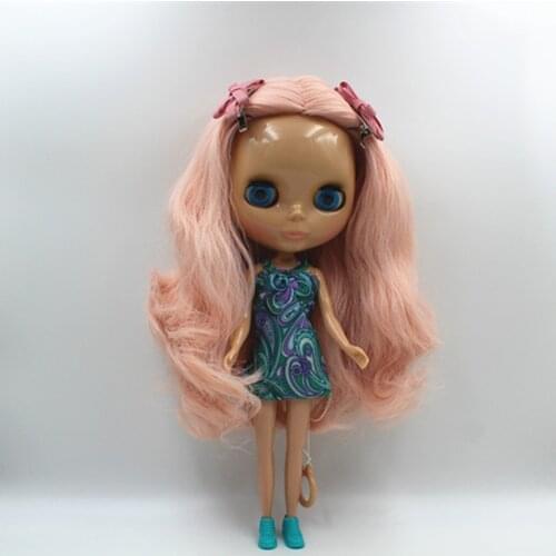 Free Shipping big discount RBL-406 DIY Nude Blyth doll birthday gift for girl 4colour big eyes doll with beautiful Hair cute toy