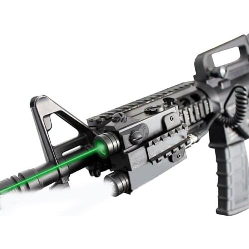 Picatinny Rail Mountable LED Weapon Light with IR Infrared Gun Laser Pointer Sight For Outdoor Army Hunting Flashlight