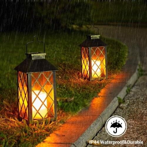 Outdoor IP55 Waterproof LED Candle Solar Lantern Garden Yard Decorative Lamp