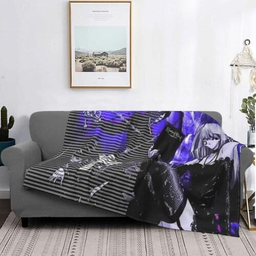 Death Note Blankets Velvet Spring Autumn Manga Multi-function Super Soft Throw Blanket for Bed Office Bedspreads