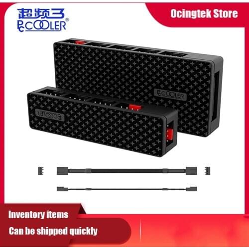 PCCOOLER PH-PWM110B 1 to 10 4pin PWM Fan Hub SATA Power Supply CPU Cooling Fan Splitter Adapter Magnet Adsorption