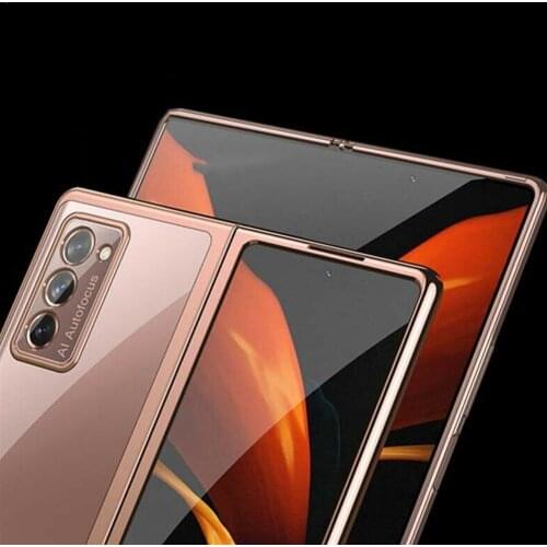 Suitable For GalaxyZ fold2 mobile phone case creative protective transparent personalized all-inclusive cover electroplatin O6A8