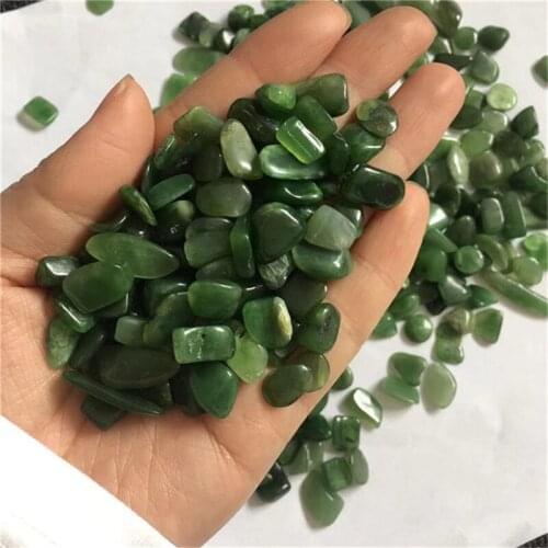 Natural polished Gravel quartz green jade chips Reiki Healing Crystal Stone For Gift