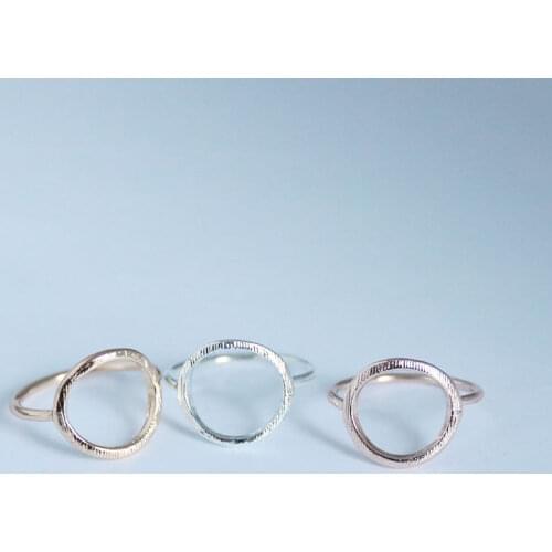 Wholesale 10pc/lot Simple Arc Round Ring 3 Colors Available Women Mens Geometric Rings Anillos Mujer