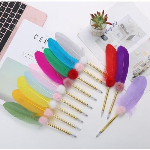 Christmas decoration cartoon childrens creative feather ballpoint pen gel pen