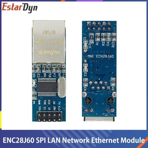 Mini ENC28J60 LAN Ethernet Network Board Module 25MHZ Crystal AVR 51 LPC 3.3V