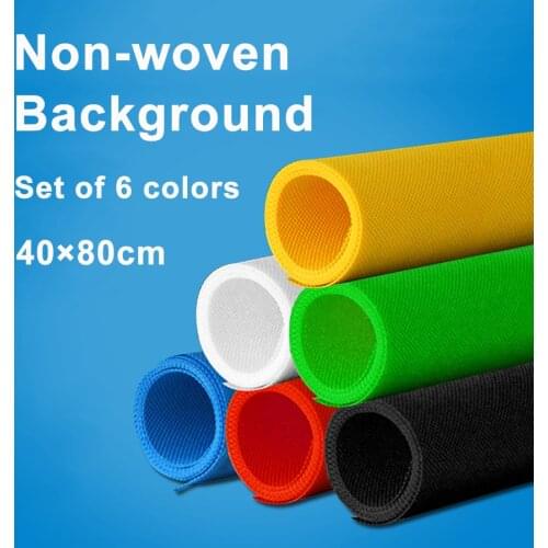 MAMEN 40*80cm Photography Non-woven Background Cloth Set of 6 Colors Backdrop for Still Life Product Photo Studio Accessory