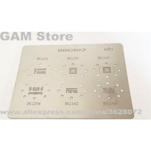 BGA221 153 169 254 162 186 eMMC EMCP BGA Stencil Reballing IC Pins Solder BGA Tin Plant Net Direct Heating Template G1139