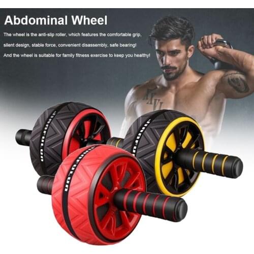 Abdominal Roller Exercise Wheel Mute AB Roller Arms Back Belly Core Trainer Workout Abdominal Muscles Training Fitness Equipment