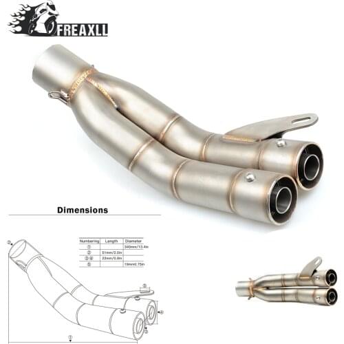 36-51MM Universal Motorcycle Double Exhaust Muffler Pipe escape moto For Suzuki GSF 600 1250 Bandit S GSX R 750 1000ABS YAMAHA
