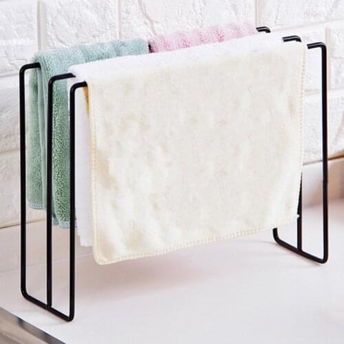 Iron Dish Cloth Storage Rack Scouring Pad Drain Holder Bathroom Kitchen Stands Durable Stable Multifunctional