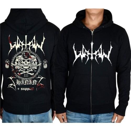 11 designs Black Zipper Hoodies Evil 666 Watain Cotton Rock jacket punk hardrock sweatshirt fleece tracksuits Skull sudadera