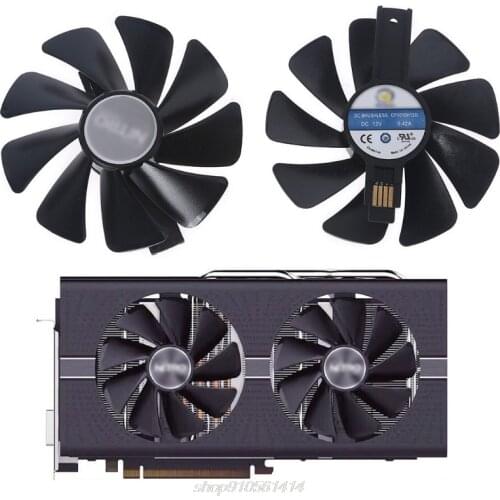 1PC 95mm/3.74inch CF1015H12D 4Pin 12V 0.42A VGA Fan Graphics Card Cooling Fan for Sapphire Nitro RX480 570 Fan JE23 21 Dropship
