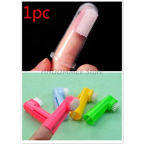 1 Pc Super Soft Pet Finger Toothbrush Teddy Dog Brush Bad Breath Tartar Teeth Tool