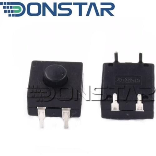 10Pcs 114C Torch Light Leds DIP-4Pins Bent Feet 1212-114C 12*12mm ON-OFF Push Button Switch