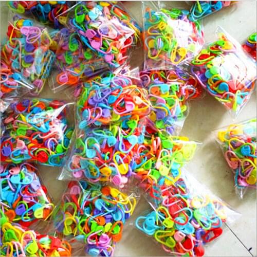 100pcs/Pack Mix Color Plastic Knitting Tools Locking Stitch Markers Crochet Latch Knitting Tools Needle Clip Hook for Sewing