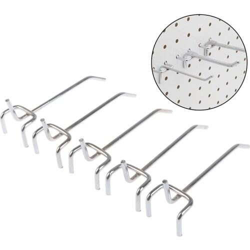 5pcs Hook Panel Perforated Wall Storage Garage Workshop Fixing 10CM
