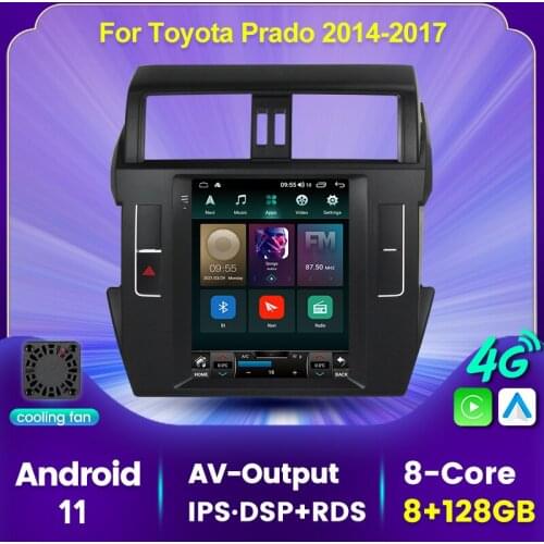 New system!PX6 2din android car radio player for Toyota LAND CRUISER PRADO 150 2013-2017 Built-in carplay DSP 4G WiFi radio