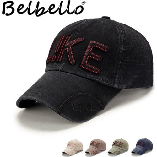 Belbello Single Baseball Cap Cotton three-dimensional embroidered sunshade cap for spring and Autumn