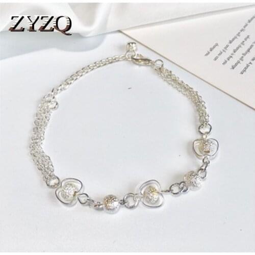 ZYZQ Lovely Apple Shaped Bracelets For Women With Bright Silver Plated Chain Accessories Jewlery Wholesale Lots&Bulk Hot Selling