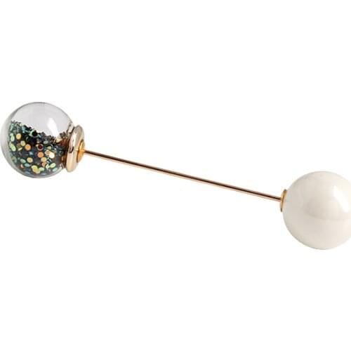 99-carat colour ball brooch with various wearing methods, one-word pin cardigan collar and button silk scarf Free Shipping