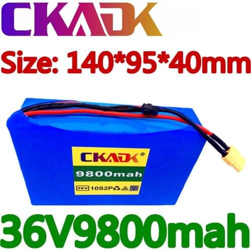 CKADK 10S2P 36V 9.8Ah 450Watt 18650 Lithium ion battery pack ForScooter skateboard ebike electric bicycle 42V 37V 35E XT60 SM 2P