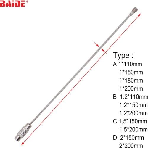 Cheap Wire Rope Key Chain Stainless Steel Wire Keychain Carabiner Cable Key Ring Outdoor Hiking