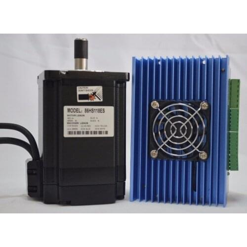 2 phase 8.5N.m Closed Loop Stepper Servo Motor Driver Kit 86J18118EC-1000+2HSS858H CNC Machine Motor Driver