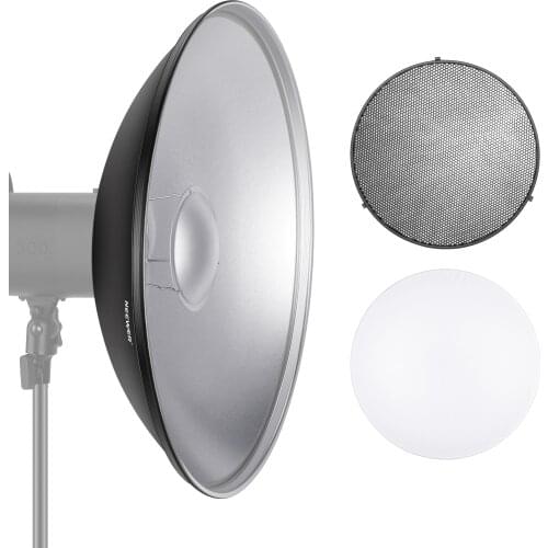 Neewer Photo Studio Strobe Flash Light Reflector Beauty Dish with Honeycomb Grid+Scrim for Bowens Gemini Standard/R/RX Strobe