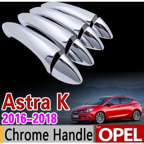 Chrome Door Handle Cover Trim Set for Opel Astra K 2016 2017 2018 2019 Vauxhall Holden Sedan Hatchback Car Accessories Stickers