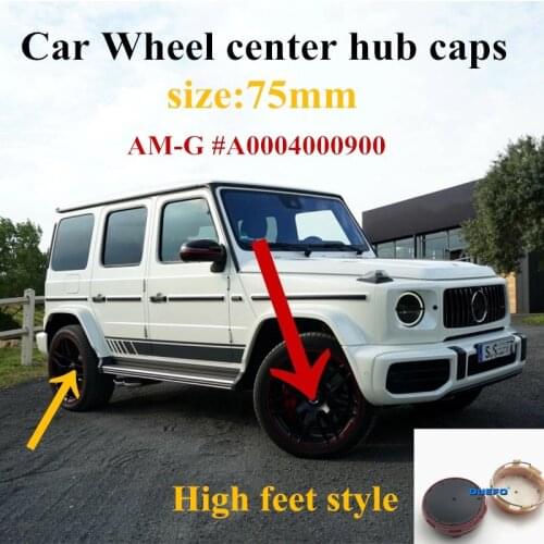4PCS 75mm Car Wheel Hub Caps for Mercedes Benz AMG A45 CLA45 C63 GLA45 G63 Emblem Accessories Auto Rim Center Cover A0004000900