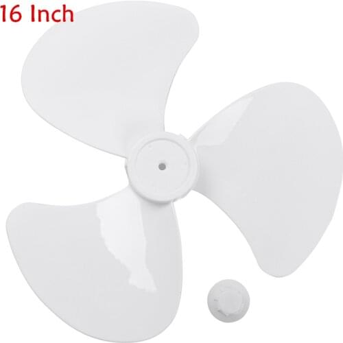 16 Inch Household Plastic Fan Blade 3/5 Leaves with Nut Cover Standing Pedestal Fan Table Fanner General Accessories