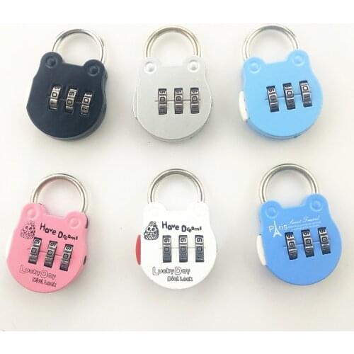 Mini metal Padlock Travel Anti-theft Backpack Padlock 3-digit Combination School Bag Password Lock Luggage Safety Tools