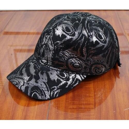 Men Women Baseball Hat Autumn Winter Genuine Leather Casual Sheepskin Cap Male Female Printing Bright Color Fashion Caps H6966
