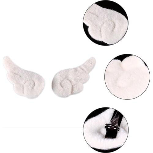 Hair Clips Non-Slip Cartoon Angel Wing Clip Non Slip Hair Clamp Sweet Barrette Cosplay Accessories Ponytail Holder