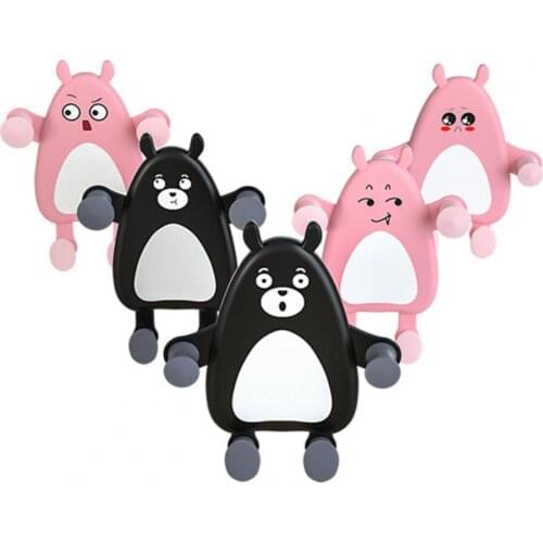 New Cute Bear Car Phone Holder Creative Cartoon Bracket For 4-6.5 Inch Phones Gravity Mobile Phone Stand Car Air Outlet Brackets