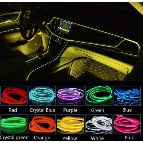 New Super Bright car led laser light under glow night Running Light Flexible Waterproof Strip car Interior Styling Decoration