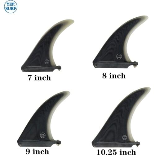Surf Longboard Fins Fiberglass 7/8/9/10.25 Length Surf Fin Black color Fin Surfboard Fin 9 Length