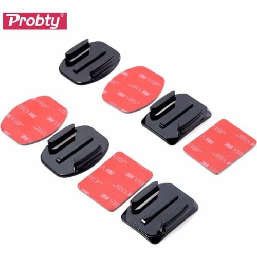 Probty Flat and Curved Base Adhesive Mount 3M VHB Stickers For Gopro Hero 5 4 2 3 SJCAM SJ4000 Xiaomi Yi 4K EKEN H9 Accessories