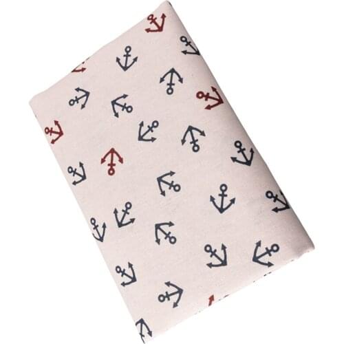 QUANFANG Anchor Series Cotton Linen Fabric For Sewing DIY Quilting Sewing Sofa,Table Cloth,Curtain,Bag,Cushion Material 50X150CM
