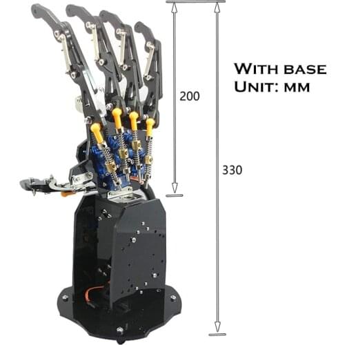 DIY robotic robot palm 5 servo 5 finger movement with pedestal robot mechanical arm accessories mechanical claw palm palm kit