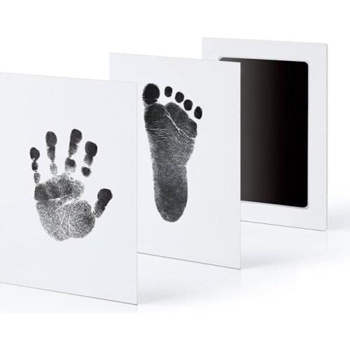 Baby Footprints Handprint Ink Pads No Touch Skin Safe Non-toxic For Pet Dog Cat Family For 0-6 Month Baby New Member Souvenir