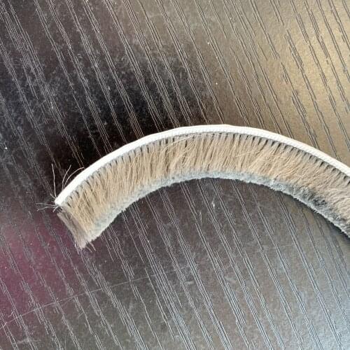 Self Adhesive Wool Pile Weatherstrip Door Window Brush Seal Strip 6mm x 12mm 6x12mm 10m Gray